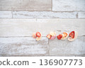 Dried fruits lined up 136907773