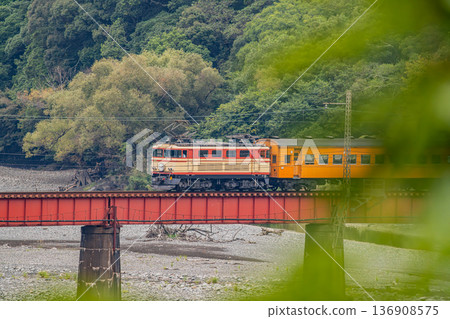 Scenery around Nukuri Station on the Oigawa Railway in Shimada City (Shizuoka Prefecture) Scenery around Nukuri Station on the Oigawa Railway in Shimada City (Shizuoka Prefecture) 136908575