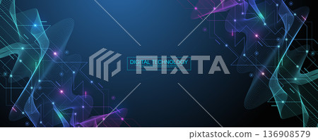 Motherboard technology circuit board background texture design. Creative idea AI banner concept for internet technology. Digital motherboard concept for poster, cover, banner, header, web template Motherboard technology circuit board background texture design. Creative idea AI banner concept for internet technology. Digital motherboard concept for poster, cover, banner, header, web template 136908579