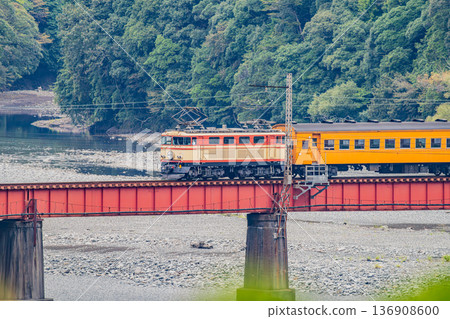 Scenery around Nukuri Station on the Oigawa Railway in Shimada City (Shizuoka Prefecture) Scenery around Nukuri Station on the Oigawa Railway in Shimada City (Shizuoka Prefecture) 136908600