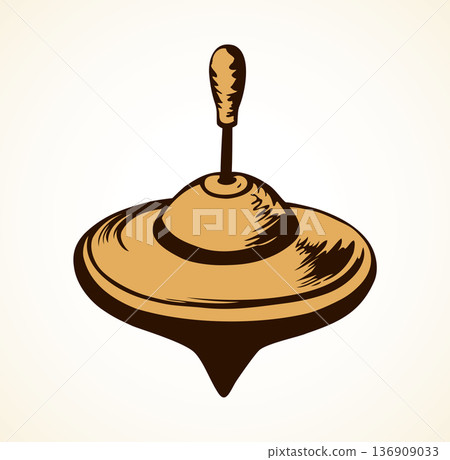 Spinning Top. Vector drawing Spinning Top. Vector drawing 136909033