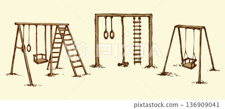Vector drawing. Playground Vector drawing. Playground 136909041