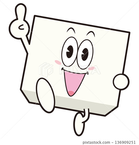 Jumping tofu character Jumping tofu character 136909251