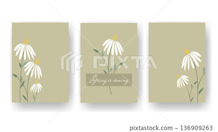 Set of vertical templates with flowers Set of vertical templates with flowers 136909263