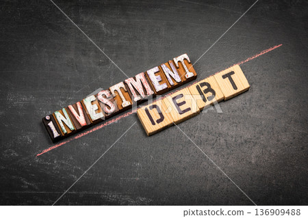 INVESTMENT Versus DEBT Financial Strategy Comparison Using Wooden Letter Blocks INVESTMENT Versus DEBT Financial Strategy Comparison Using Wooden Letter Blocks 136909488