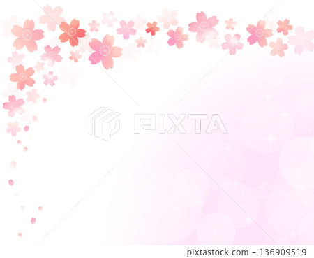 Watercolor material: A soft and cute cherry blossom bokeh frame Watercolor material: A soft and cute cherry blossom bokeh frame 136909519