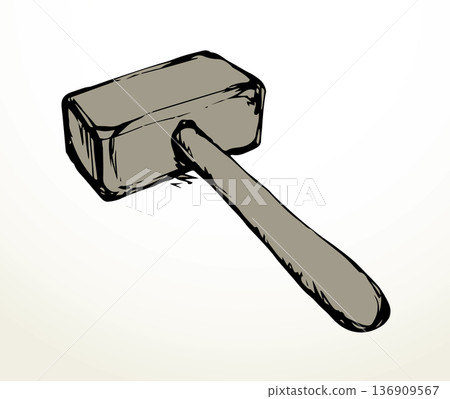 Big old hummer. Vector drawing 136909567