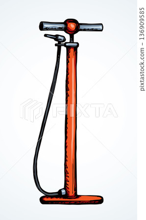 Hand pump. Vector drawing Hand pump. Vector drawing 136909585