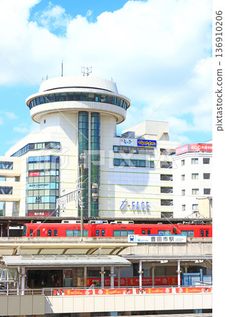 愛知縣豐田市名鐵豐田市站停靠的電車風景 愛知縣豐田市名鐵豐田市站停靠的電車風景 136910206