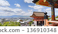 從清水寺西門眺望仁王門和京都會區。 136910348
