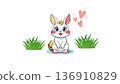 Cute rabbit 136910829