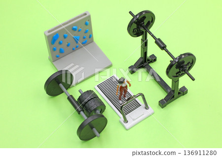 Women exercising at the gym Women exercising at the gym 136911280