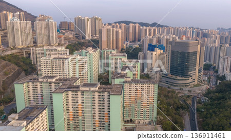 Public housing towers of Shun Tin Estate in Kowloon Feb 19 2026 Public housing towers of Shun Tin Estate in Kowloon Feb 19 2026 136911461