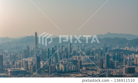 Modern Shenzhen skyline featuring iconic towers and vibrant cityscape Feb 18 2026 136911510