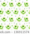 Seamless baklava pattern ideal for packaging textiles backgrounds branding 136911574