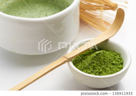 Matcha white background image 136911935