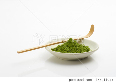 Matcha white background image Matcha white background image 136911943
