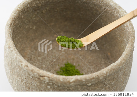 Matcha white background image Matcha white background image 136911954