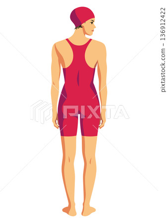 女子競技游泳運動員 136912422