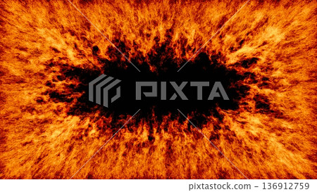 A flame frame that violently covers the screen [Variation 4] 136912759
