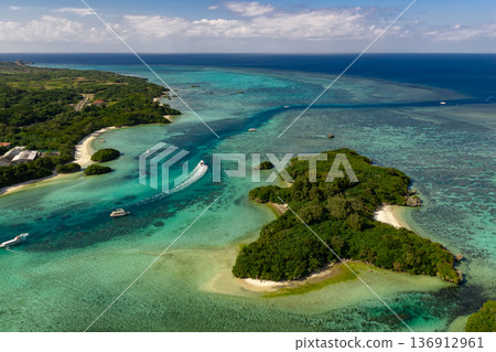 石垣島卡比拉灣鳥瞰圖（無人機拍攝） 136912961