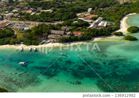 Kabira Bay, Ishigaki Island (aerial photography by drone) 136912982