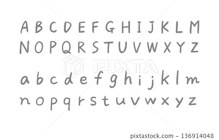 Handwritten alphabet Handwritten alphabet 136914048