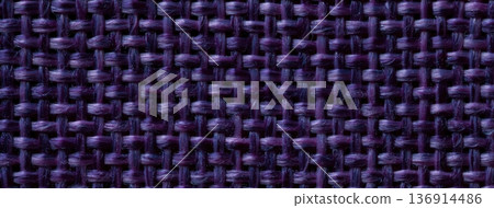 Dark indigo woven textile texture background, macro. Violet fabric material backdrop with weave pattern Dark indigo woven textile texture background, macro. Violet fabric material backdrop with weave pattern 136914486