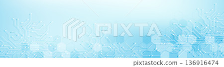 Circuit board digital abstract background. Motherboard technology texture design. AI semiconductor and computer processor on tech bg. Vector illustration Circuit board digital abstract background. Motherboard technology texture design. AI semiconductor and computer processor on tech bg. Vector illustration 136916474