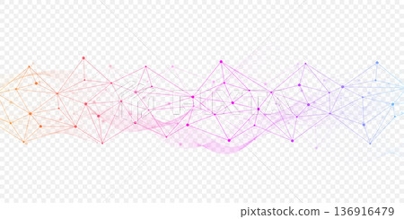 Abstract vector network connection background. Digital technology dots and lines connection concept for science, data, ai, futuristic background. Molecular plexus design. Abstract vector network connection background. Digital technology dots and lines connection concept for science, data, ai, futuristic background. Molecular plexus design. 136916479