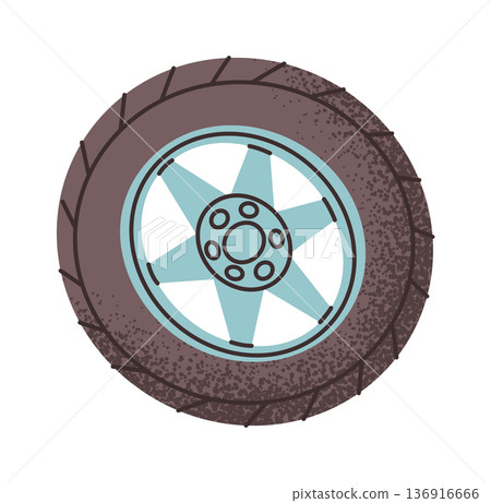 Sport car tire and wheel 136916666