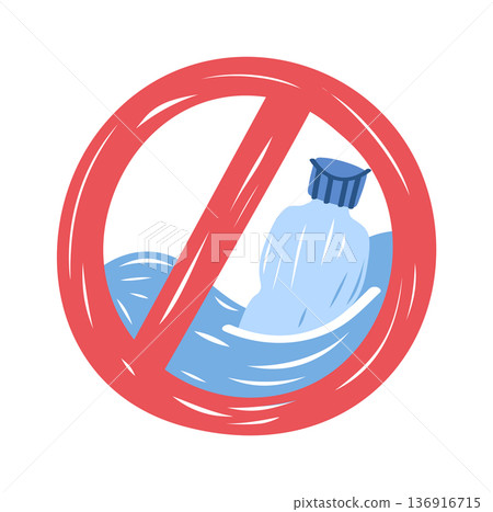Stop water pollution red sign Stop water pollution red sign 136916715