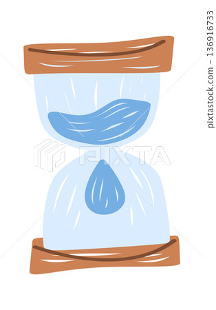 Water hourglass liquid timer design 136916733