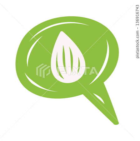 Water drop inside speech bubble Water drop inside speech bubble 136916743