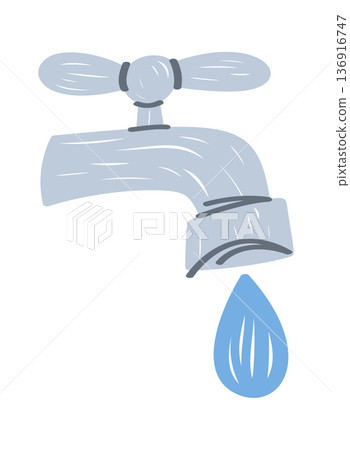 Tap with water drop element 136916747