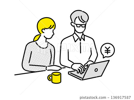 A couple discussing asset management A couple discussing asset management 136917587