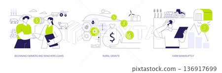 Farm loans isolated cartoon vector illustrations se Farm loans isolated cartoon vector illustrations se 136917699