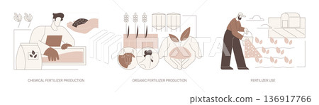 Use of fertilizers isolated cartoon vector illustrations se 136917766