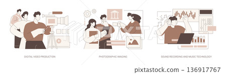 Associate in Digital media isolated cartoon vector illustrations se Associate in Digital media isolated cartoon vector illustrations se 136917767
