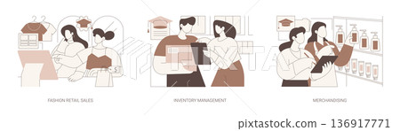 Retail college isolated cartoon vector illustrations se Retail college isolated cartoon vector illustrations se 136917771
