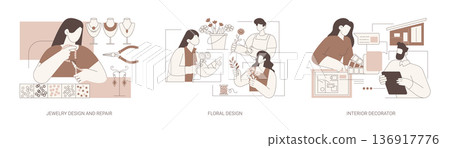 Design courses isolated cartoon vector illustrations se Design courses isolated cartoon vector illustrations se 136917776