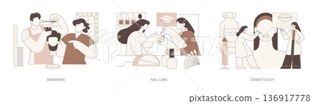 Education in aesthetics isolated cartoon vector illustrations se 136917778