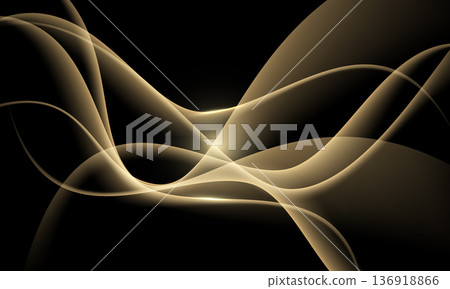 Abstract gold curve luxury elegant overlap on black background design modern vector Abstract gold curve luxury elegant overlap on black background design modern vector 136918866