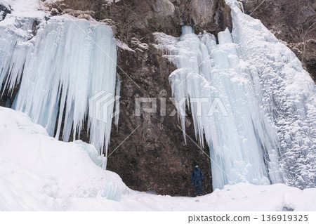 Ice explosion at Iori Falls in Oku-Nikko Ice explosion at Iori Falls in Oku-Nikko 136919325