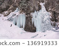 Ice explosion at Iori Falls in Oku-Nikko 136919333