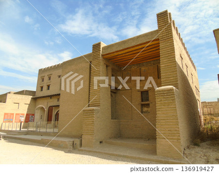 A sandstone building inside Erbil citadel in Iraq 136919427