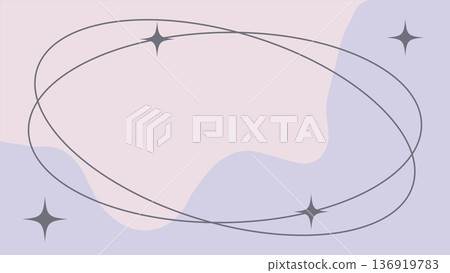 Stylish abstract background with modern geometric frame in the form of ovals 136919783