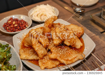 Sweet and Sour Pork (Tangsuyuk) Sweet and Sour Pork (Tangsuyuk) 136920845