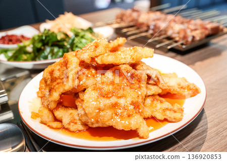 Sweet and Sour Pork (Tangsuyuk) 136920853