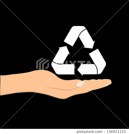 Conceptual image, help and care for recycling Conceptual image, help and care for recycling 136921151